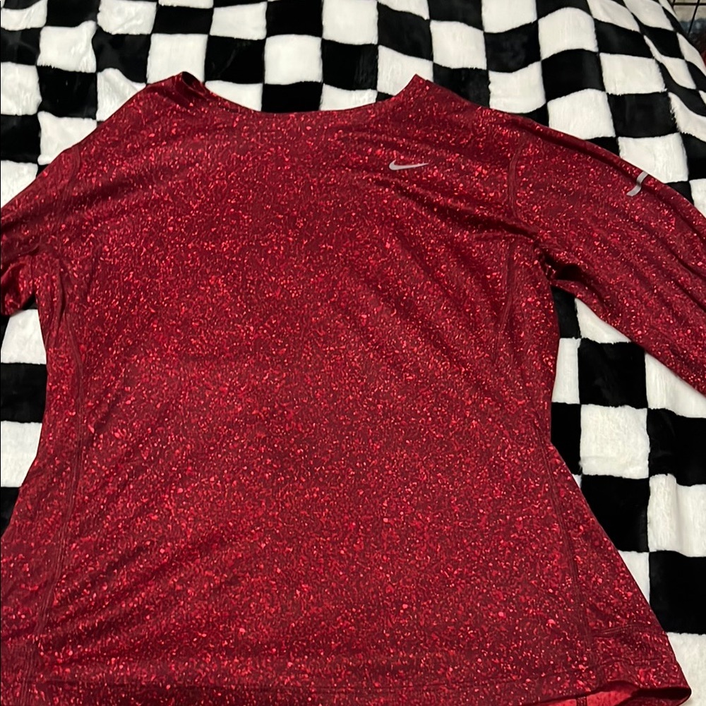Nike Red 3/4 Sleeve Long Tee